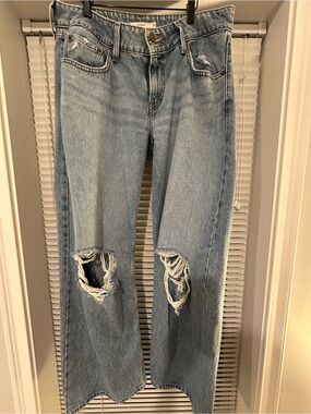 Levi’s super low Distressed vintage blue wash Women's Jeans